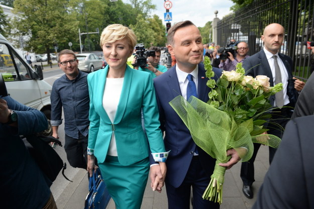 Andrzej Duda z żoną /PAP/Jacek Turczyk /PAP