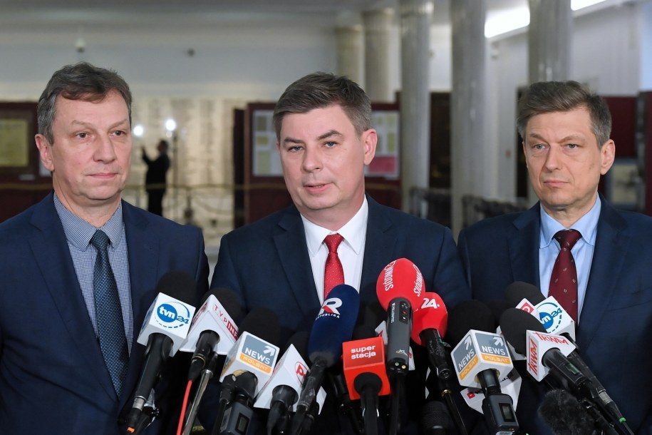 Andrzej Halicki, Jan Grabiec i Mariusz Witczak / 	Radek Pietruszka   /PAP