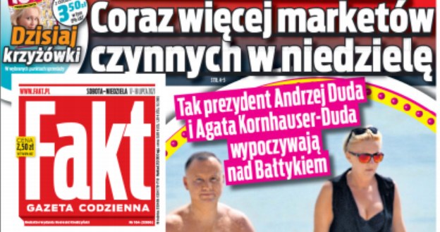 Andrzej i Agata Duda na okładce "Faktu" z dnia 17.07.2021 /"Fakt" /Fakt