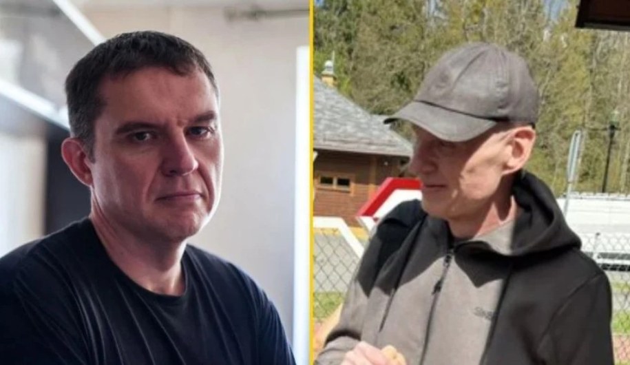 Andrzej Poczobut 13 września 2016 roku (po lewej), Andrzej Poczobut w dniu uwolnienia - 28 kwietnia 2026 roku (po prawej) //-/AFP/East News/Kancelaria Premiera /East News /East News