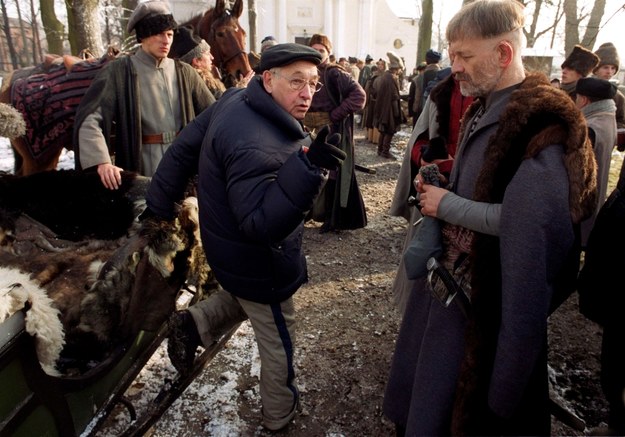 Andrzej Wajda i Andrzej Seweryn na planie "Zemsty" /PAP/Jacek Turczyk /PAP