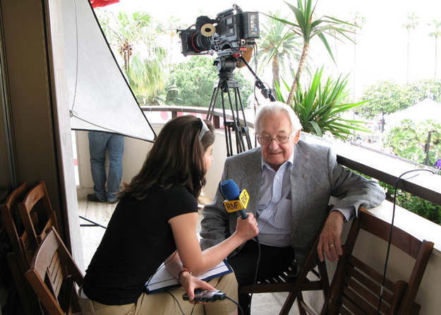 Andrzej Wajda i Katarzyna Sobiechowska-Szuchta w 2007 roku /Archiwum RMF FM