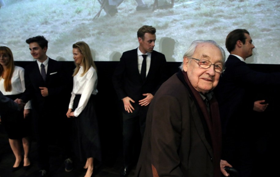 Andrzej Wajda na konferencji prasowej /PAP/Tomasz Gzell /PAP