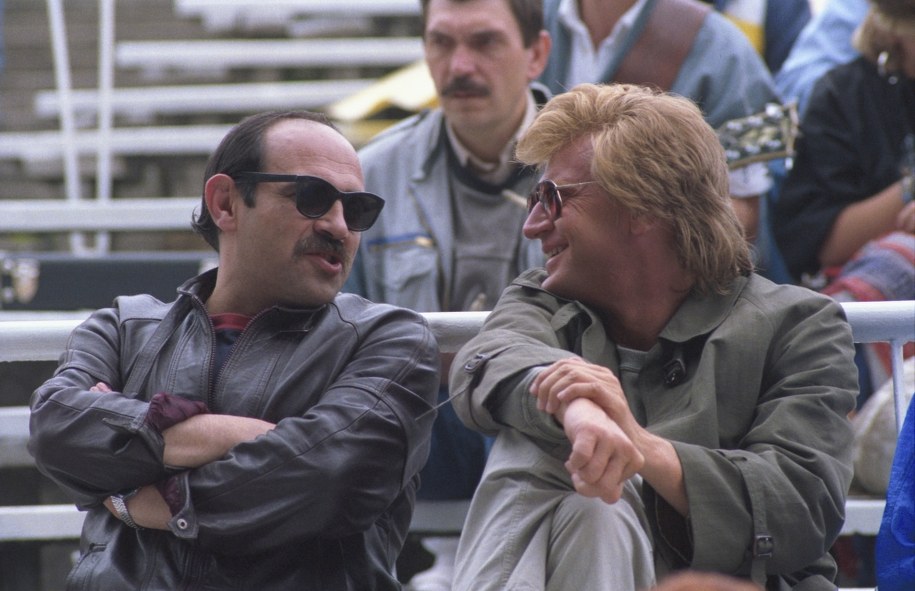 Andrzej Zaucha i Zbigniew Wodecki. XXV Krajowy Festiwal Piosenki PolskieJ, 1988 /	Grzegorz Rogiński /PAP