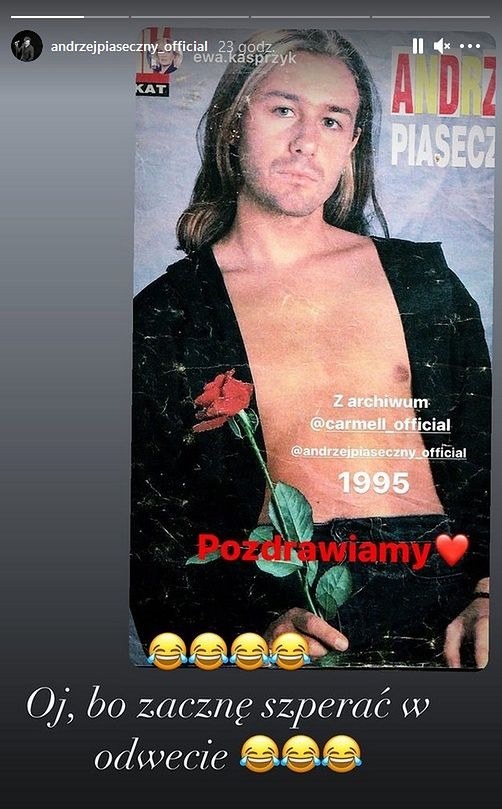 Andrzeja chyba rozbawiło zdjęcie zamieszczone przez Ewę /Instagram
