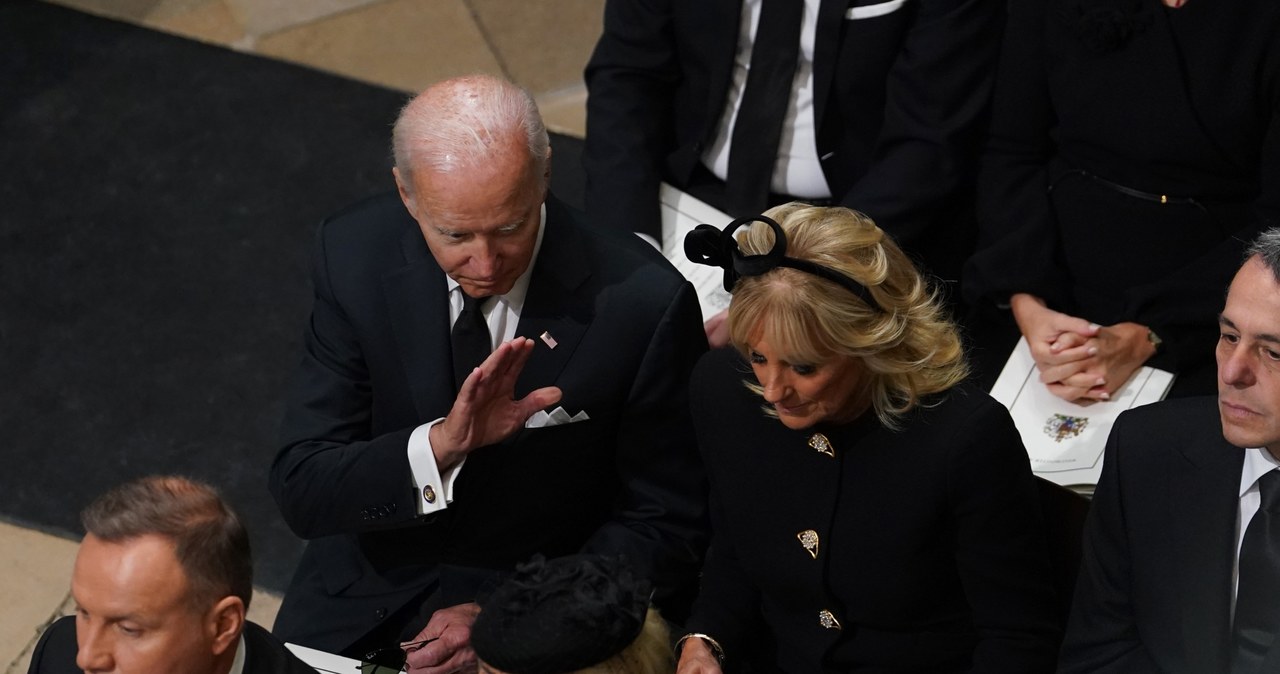 Andzrej i Agata Duda, Joe i Jill Biden na pogrzebie królowej Elżbiety II /Agencja FORUM