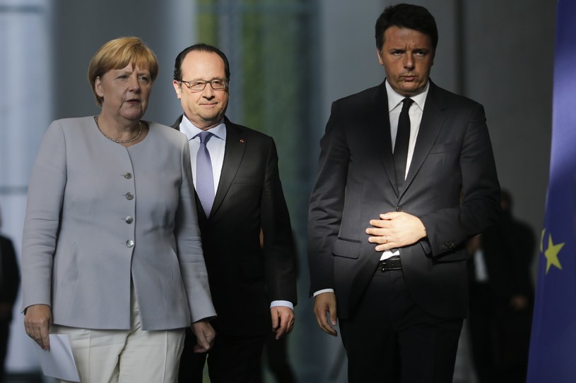 Angela Merkel, Francois Hollande i Matteo Renzi /AP /East News