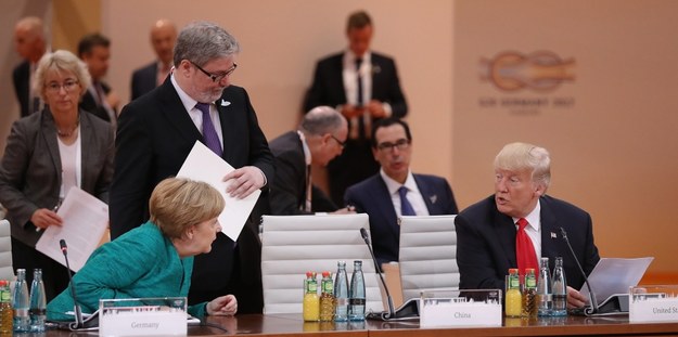 Angela Merkel i Donald Trump na szczycie G20 /PAP/EPA/SEAN GALLUP / POOL /PAP/EPA