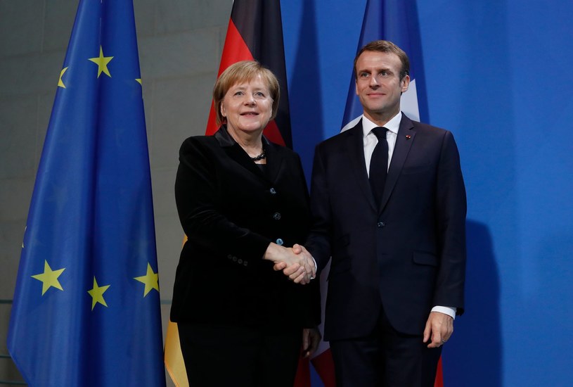 Angela Merkel i Emmanuel Macron /ODD ANDERSEN /PAP/EPA
