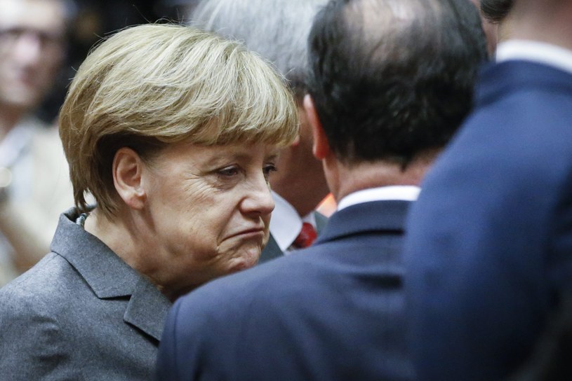 Angela Merkel i Francois Hollande /PAP/EPA