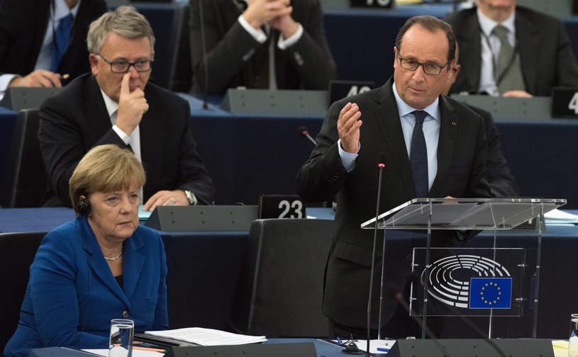 Angela Merkel i Franois Hollande /PAP/EPA