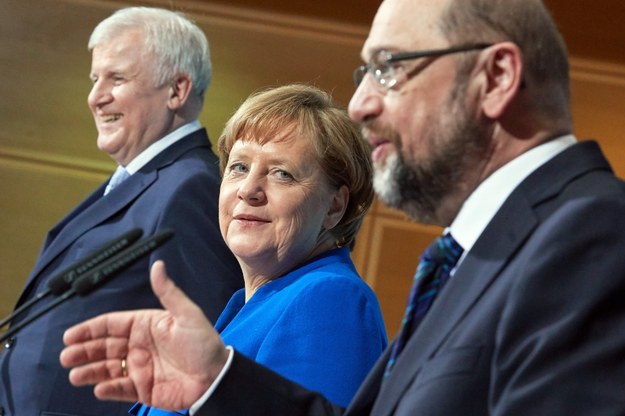 Angela Merkel i Martin Schulz /HAYOUNG JEON /PAP/EPA