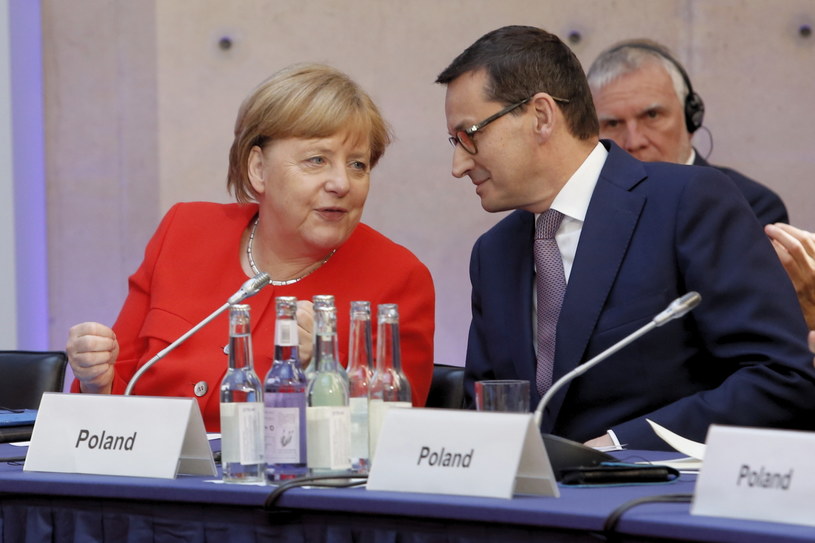 Angela Merkel i Mateusz Morawiecki w Berlinie /Adam Guz /PAP