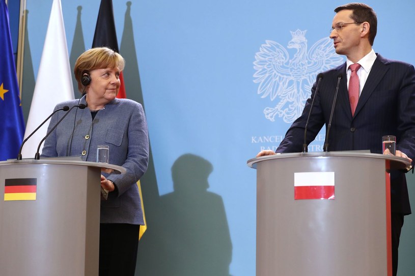 Angela Merkel i Mateusz Morawiecki /AFP