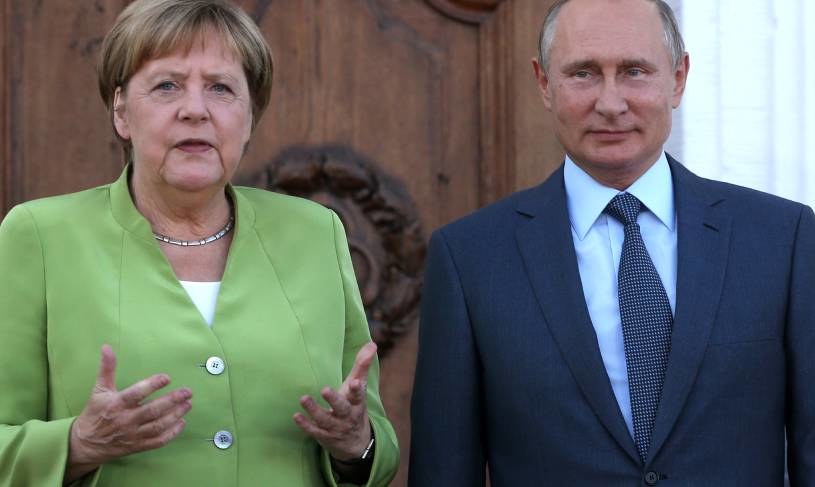 Angela Merkel i Władimir Putin /Mikhail Svetlov / Contributor /Getty Images