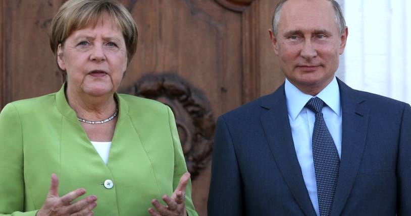 Angela Merkel i Władimir Putin /Mikhail Svetlov / Contributor /Getty Images