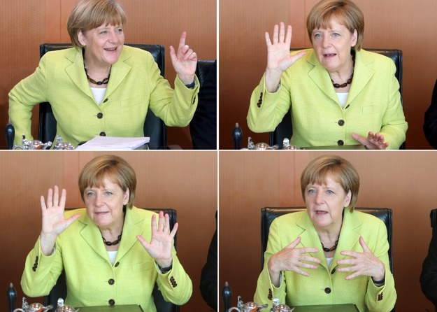 Angela Merkel ma 60 lat. W Brukseli był m.in. szampan /WOLFGANG KUMM /PAP/EPA