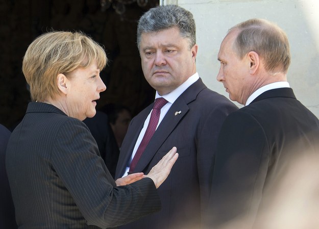 Angela Merkel, Petro Poroszenko i Władimir Putin /Guido Bergmann/BUNDESREGIERUNG/HANDOUT /PAP/EPA