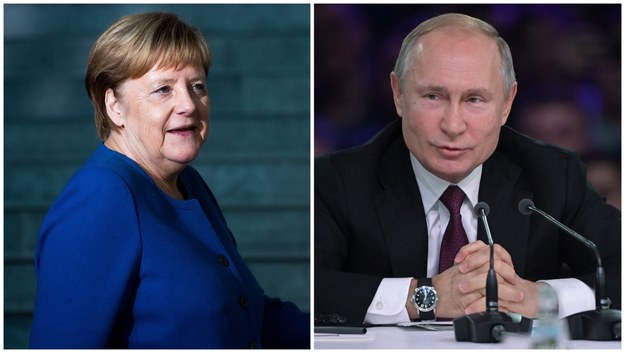 Angela Merkel (po lewej) i Władimir Putin (po prawej) /HAYOUNG JEON/SERGEY GUNEEV / SPUTNIK / KREMLIN POOL /PAP/EPA