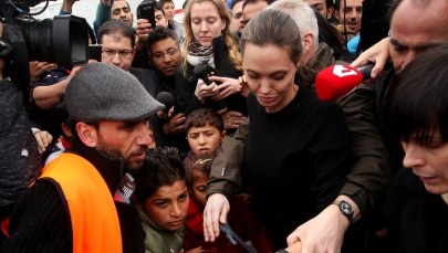 Angelina Jolie odwiedziła uchodźców w greckich obozach