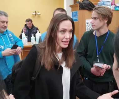 Angelina Jolie spotkała się we Lwowie z uchodźcami
