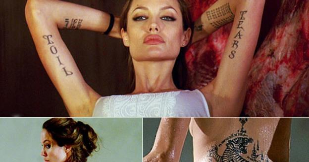 Angelina Jolie uwielbia tatuować swoje ciało. Robiła już to 18 razy /materiały prasowe