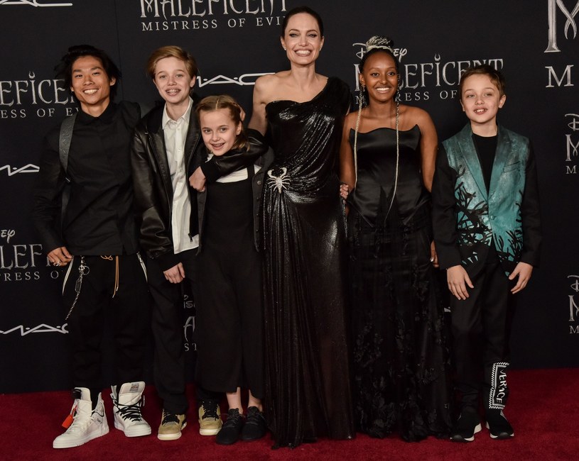 Angelina Jolie z dziećmi /Rex Features /East News