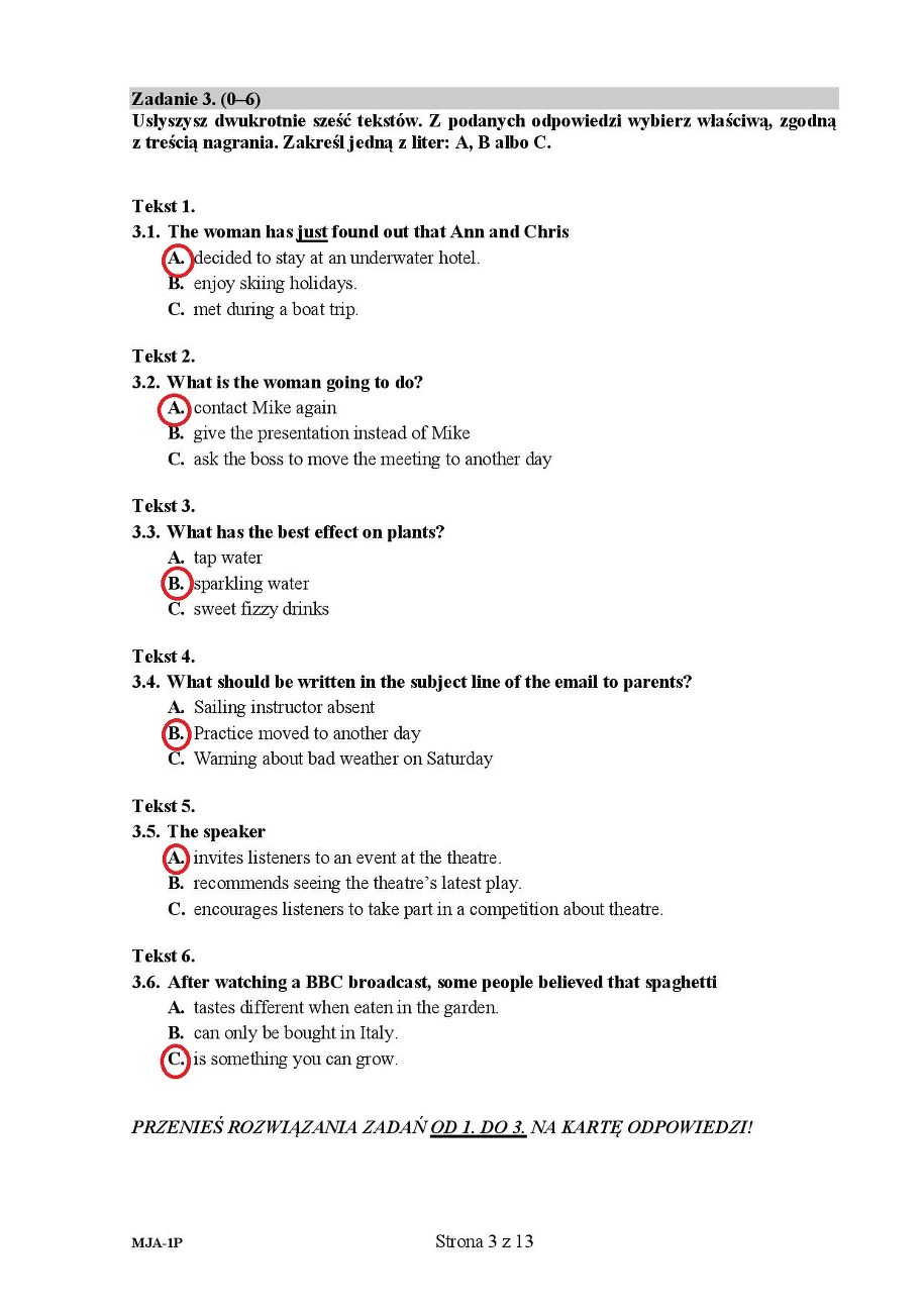 Angielski, matura 2020. Odpowiedzi z języka z angielskiego, poziom podstawowy /RMF FM