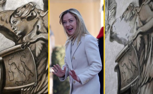 Anioł z głową Giorgii Meloni zamalowany. "Mieliśmy procesję ludzi"