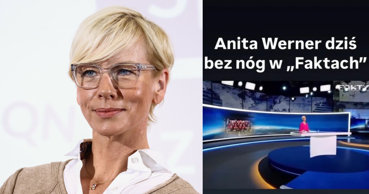 Anita Werner bez nóg w "Faktach" /Beata Zawrzel/REPORTER/Instagram @michalmarszal /East News