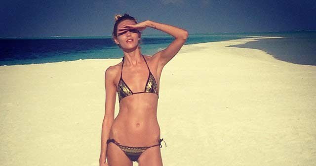 Anja Rubik, Malediwy/fot. Instagram /Styl.pl