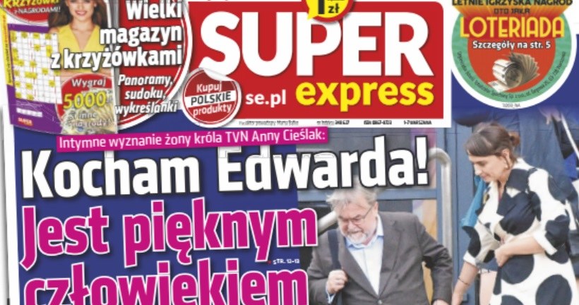 Anna Cieslak i Edward Miszczak na okładce "Super Expressu" /