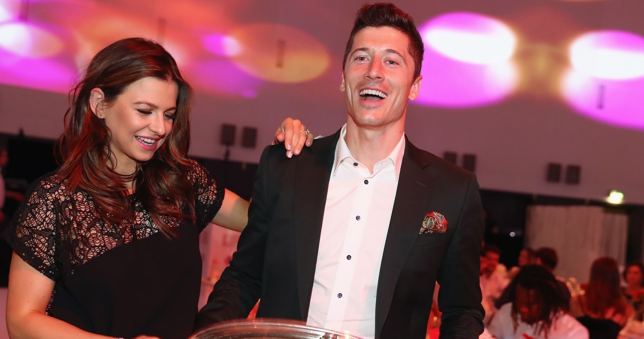 Anna i Robert Lewandowscy na imprezie Bayernu /Pool/actio/REX/Shutterstock /East News