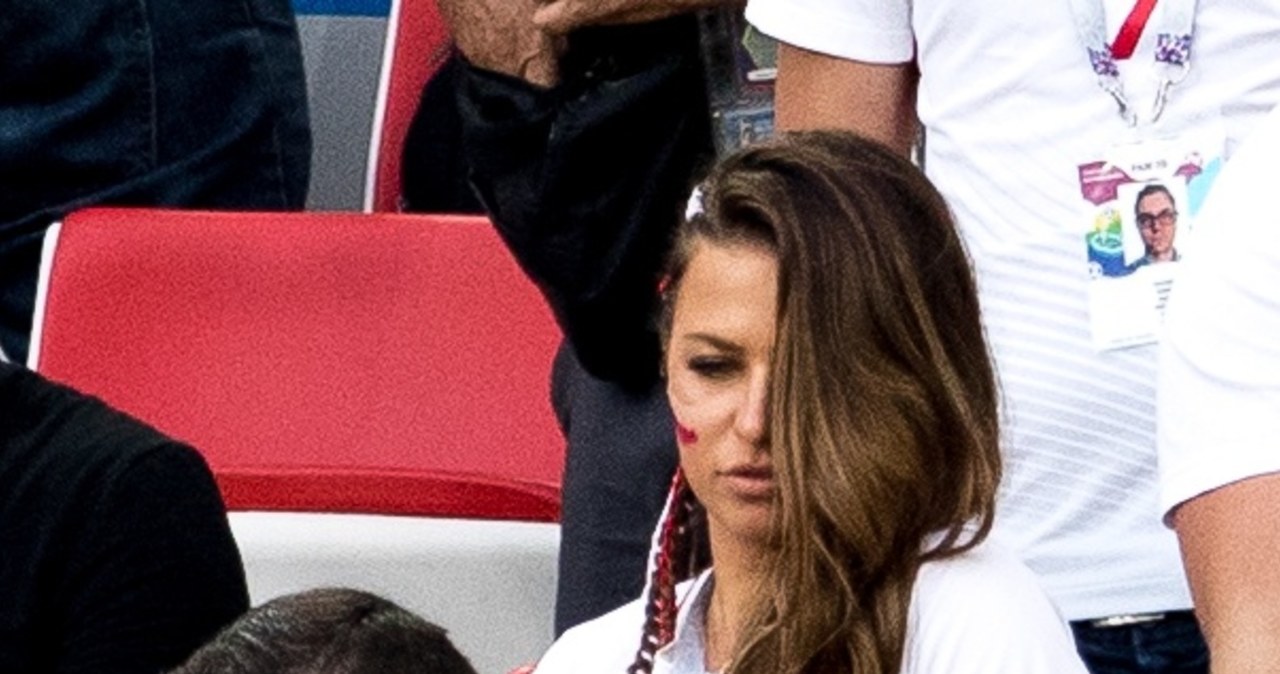 Anna i Robert Lewandowscy po meczu Polska-Senegal /Andrzej Iwańczuk /Reporter