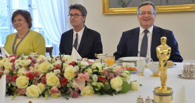 Anna Komorowska, reżyser Paweł Pawlikowski i prezydent RP Bronisław Komorowski - fot.J.Turczyk /PAP