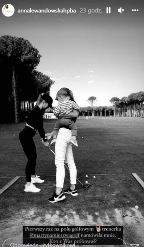 Anna Lewandowska gra w golfa /Instagram