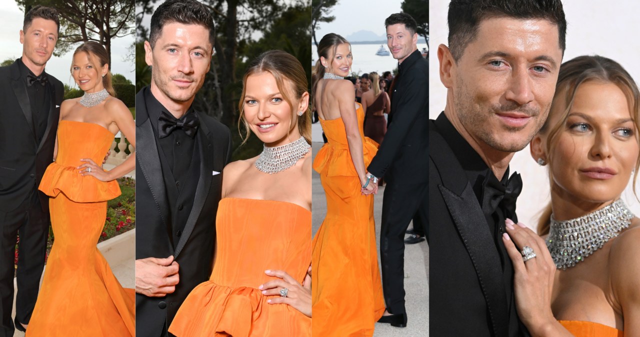 Anna Lewandowska i Robert Lewandowski w Cannes /Getty Images