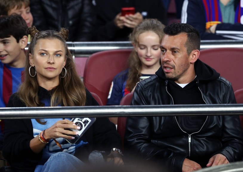 Anna Lewandowska na Camp Nou /Nur Photo /Getty Images