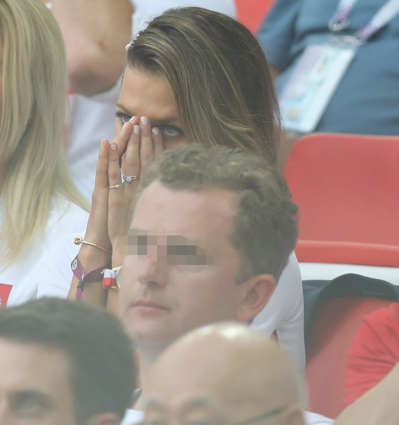 Anna Lewandowska na meczu Polska-Senegal /Pierre Teyssot / Splash News