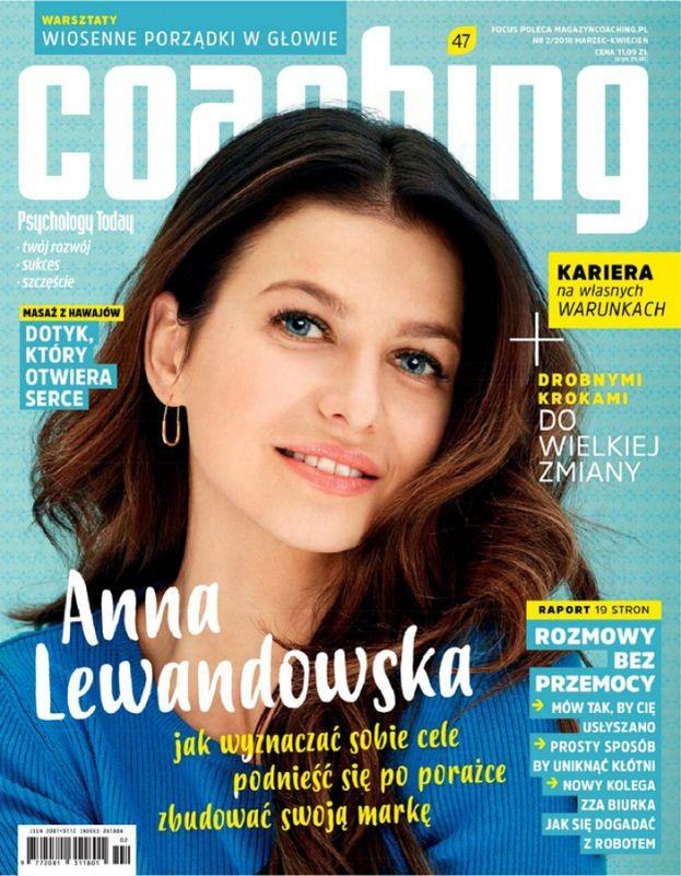 Anna Lewandowska na okładce magazynu "Coaching" /materiał zewnętrzny