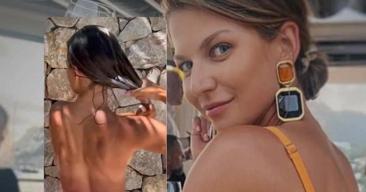 Anna Lewandowska topless. Takimi nagraniami chwali się na IG @annalewandowskahpba/ /Instagram