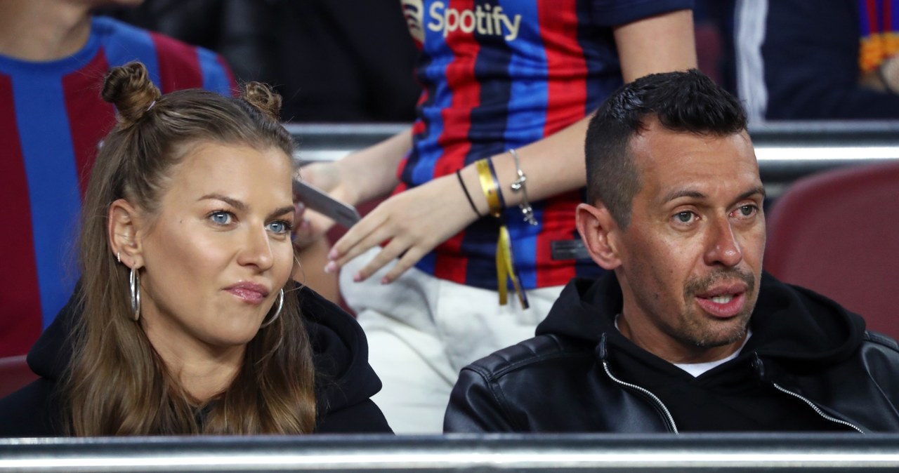 Anna Lewandowska wspiera Roberta Lewandowskiego na Camp Nou /Nur Photo /Getty Images