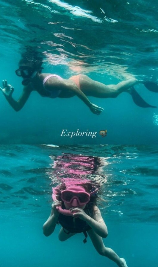 Anna Lewandowska z Klarą postawiły na odkrywanie głębin. /Instagram