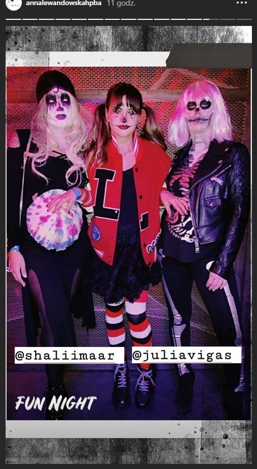 Anna Lewandowska z koleżankami na imprezie Halloweenowej 2019 /Instagram/@annalewandowskahpba  /Instagram