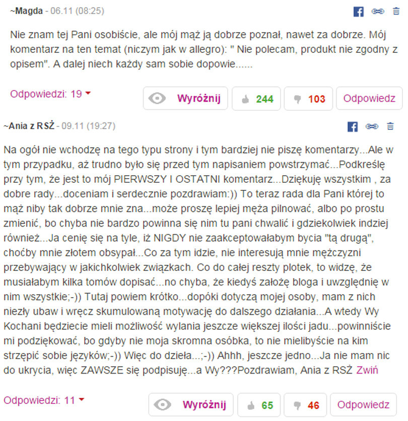 Anna Michalska zareagowała na komentarze w serwisie pomponik.pl /pomponik.pl