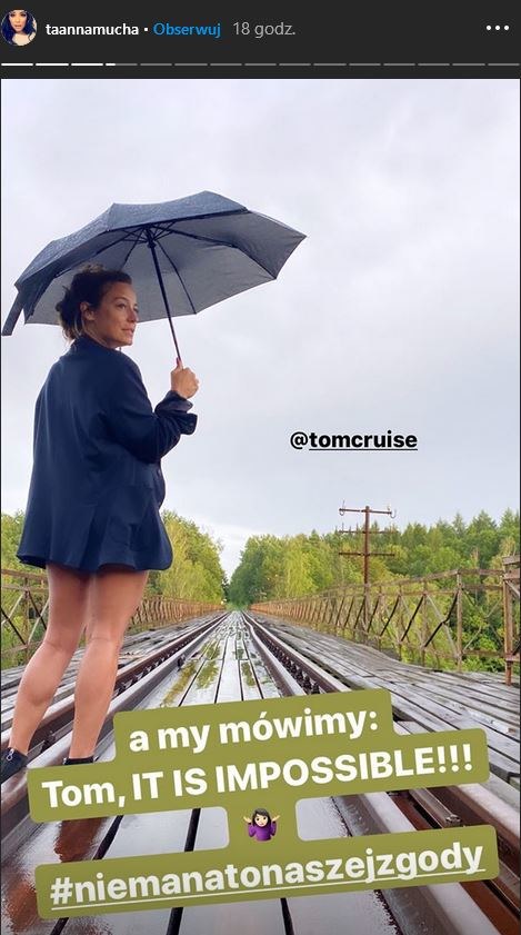 Anna Mucha apeluje do Toma Cruise'a /@taannamucha /Instagram