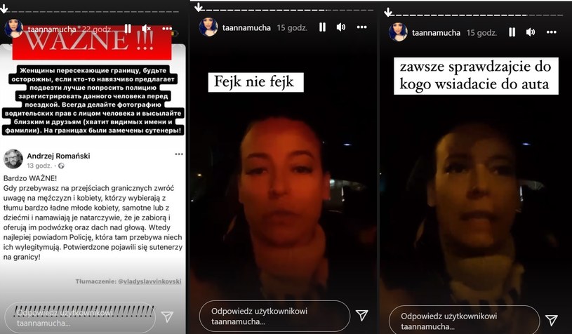 Anna Mucha ostrzega! /https://www.instagram.com/taannamucha/?hl=pl/ /Instagram