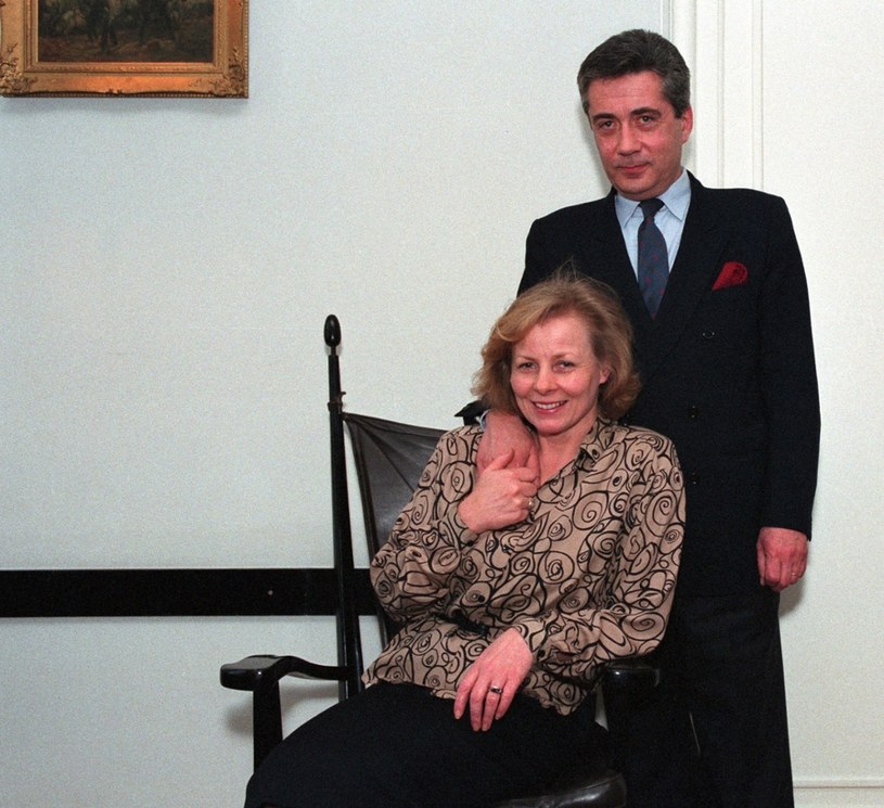 Anna Nehrebecka i Iwo Byczewski w 1992 roku /Zenon Zyburtowicz /Fotonova