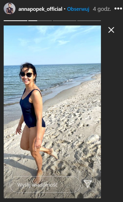 Anna Popek wypoczywająca we wrześniu nad Bałtykiem /Instagram/annapopek_official /Instagram