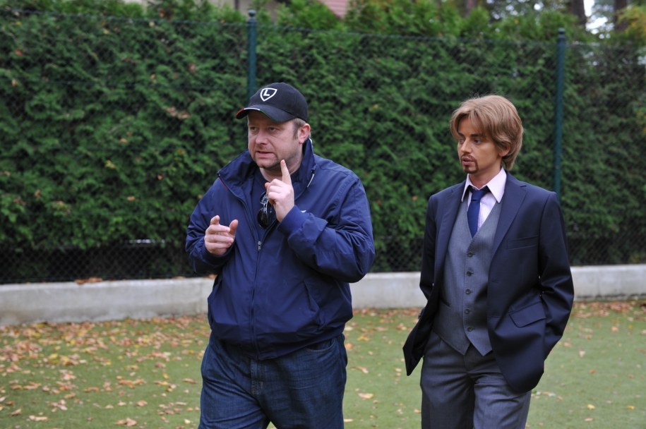 Anna Przybylska i Olaf Lubaszenko na planie filmu "Złoty środek" /TVP /TVP/PAP